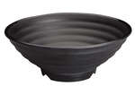 Winco WDM012-301 32 Oz 8-Inch Ardesia Kumata Round Black Melamine Spiral Bowl, 24/CS (Discontinued)