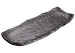 Winco WDM019-302, 12.5 x 5-Inch Ardesia Kaori Rectangular Hammered Melamine Platter, Black, 24/CS (Discontinued)