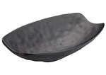 Winco WDM019-307, 10 x 6.25-Inch 16 Oz Ardesia Kaori Oval Hammered Melamine Bowl, Black, 24/CS (Discontinued)