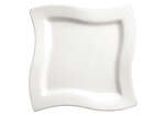 Winco WDP011-103, 9.25-Inch Ardesia Cramont Porcelain Square Swirl Bowl, Bright White, 12/CS (Discontinued)