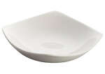 Winco WDP013-104, 6-Inch Ardesia Lera Porcelain Square Dish, Bright White, 36/CS (Discontinued)