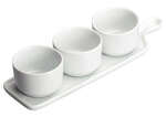 Winco WDP016-101, 12 x 3.5-Inch Ardesia Newry Porcelain Trio 5 Oz Tapas Set, Bright White, 12/CS (Discontinued)