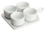 Winco WDP016-102, 9.75 x 6.75-Inch Ardesia Newry Porcelain Quartet 5 Oz Tapas Set, Bright White, 12/CS (Discontinued)