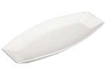 Winco WDP017-110, 15.25 x 6.5-Inch Ardesia Loures Porcelain Oblong Plate, Bright White, 12/CS (Discontinued)