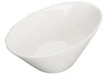 Winco WDP021-108, 2.5-Inch Dia 3 Oz Ardesia Mescalore Porcelain Angeled Oval Mini Dish, Bright White, 36/CS (Discontinued)