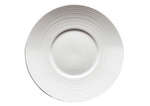 Winco WDP022-108, 10-Inch Dia Ardesia Zendo Porcelain Wide Rim Plate, Bright White, 24/CS (Discontinued)