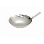 WOK-14N, 14-Inch Stainless Steel Wok Nailed Joint