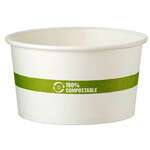 World Centric BO-PA-12, 12 Oz Compostable White Paper Bowls, 500/CS