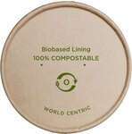 World Centric BOL-PA-12-K, Paper Lids for 12-32 Oz Kraft Paper Bowls, 500/CS