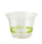 World Centric CP-CS-9Q, 9 Oz Clear PLA Squat Cold Cups, 1000/CS