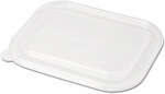 World Centric CTL-CS-3F, Clear PLA Lids for 20-48 Oz Compostable Fiber Boxes, 400/CS