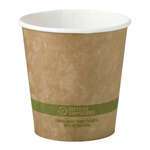 World Centric CU-PA-10-K 3.5x3.6-Inch 10 Oz Kraft Paper Compostable Hot Cup, 1000/CS