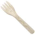 World Centric FO-FB-6-LF, 6-inch Beige Fiber Forks, 1000/CS