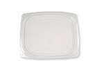 World Centric RDL-CS-24, Clear Ingeo Lid for 24- to 32-Ounce Clear Deli Rectangular Containers, 600/CS, ASTM, BPI
