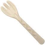 World Centric SF-FB-10-LF, 10-inch Beige Fiber Serving Forks, 100/CS