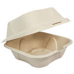 World Centric TO-SC-U15B-LF, 6x6-inch Beige Burger Boxes, 500/CS