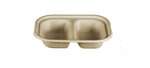 World Centric TR-SC-U8D, 8x6x1.5-Inch 2-Compartment Fiber Tray, 400/CS, ASTM D6400, BPI, USDA