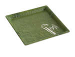 Yanco BA-112 12x12-Inch Bamboo Style Melamine Square Plate, DZ