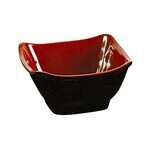 Yanco CR-5450 10 Oz Black&Red Melamine Square Bowl, 48/CS