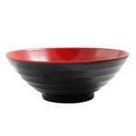 Yanco CR-586 48 Oz Black&Red Melamine Noodle Bowl, 24/CS