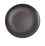 Yanco DB-112 12x1.375-Inch Porcelain Diamond Black Coupe Shape Round Plate, DZ
