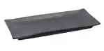 Yanco DB-411 10.5x4.375x1-Inch Porcelain Diamond Black Rectangular Plate, 24/CS