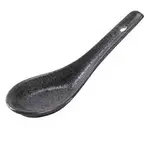 Yanco DB-7002 5.5-Inch Porcelain Diamond Black Spoon, 48/CS