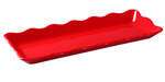 Yanco DC-6013R 13.5x5.25x1-Inch Deli Scallop Edged Red Melamine Display Tray, DZ