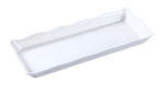 Yanco DC-6014W 14x5.5x1-Inch Deli Scallop Edged White Melamine Display Tray, 6/CS