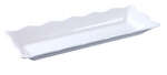 Yanco DC-6117W 17.5x6.75x2-Inch Deli Scallop Edged White Melamine Display Tray, 6/CS