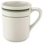 Yanco GB-17 8 Oz 3.125x3.75-Inch Porcelain H Green Band Mug, 36/CS