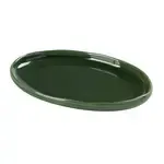 Yanco GG-212, 12.25x8.25x1.25-Inch Green Gem Oval Plate, 12/Pack