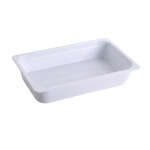 Yanco GN-121 8L GN Pan 20.87x 12.8x 3.94-Inch Rectangular White Melamine 1/1 Pan, 3/CS
