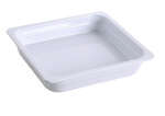 Yanco GN-313 13.94x 12.8x 2.56-Inch GN Pan Rectangular White Melamine 2/3 Pan, 6/CS