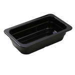 Yanco GN-512BK 12.8x 6.93x 2.56-Inch GN Pan Rectangular Black Melamine 1/3 Pan, 6/CS