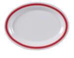 Yanco HS-209 9.5x7.25-Inch Houston Melamine Oval White Platter, 24/CS