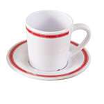 Yanco HS-9018 7 Oz Houston Melamine Round White Cup/Mug, 48/CS