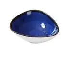 Yanco LY-404BU 5 Oz 4.75x4.375x1.625-Inch Lyon Blue Porcelain Triangle Blue Sauce Bowl, 36/CS