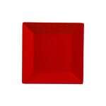 Yanco ME-114 14-Inch Mexico Melamine Square Red Plate, DZ