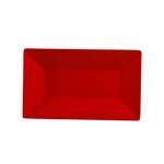 Yanco ME-214 14x8-Inch Mexico Melamine Rectangular Red Plate, DZ