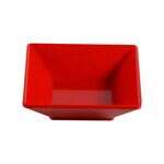 Yanco ME-306 14 Oz Mexico Melamine Square Red Deep Plate, 48/CS