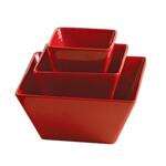 Yanco ME-405 18 Oz Mexico Melamine Square Red Bowl, 48/CS
