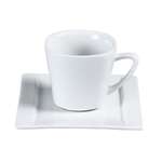 Yanco ML-002 5.5-Inch Mainland Porcelain Square White Saucer, 36/CS