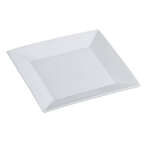 Yanco ML-114 14-Inch Mainland Porcelain Square White Plate, 6/CS