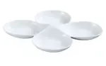 Yanco ML-824 5 Oz Each 13.5x8.75-Inch Mainland Porcelain Square White Four Divided Bowl, DZ