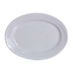 Yanco MM-12 10.25x7.75-Inch Miami Porcelain Oval White Platter, 24/CS