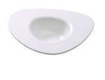 Yanco MO-410 10 Oz Moderne Melamine White Triangle Deep Dessert Plate, 24/CS