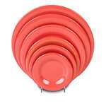 Yanco MS-006RD 6.5-Inch Milestone Melamine Wide Rim Round Orange Red Plate, 48/CS