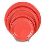 Yanco MS-107RD 7.5-Inch Milestone Melamine Narrow Rim Round Orange Red Plate, 48/CS
