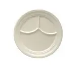 Yanco NC-510I, 9.5-Inch Compartment Collection 3-Compartment Plate, Ivory, 24/Pack